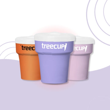 3 x treecup Mehrwegbecher Colour Set - mit Deckel 300ml